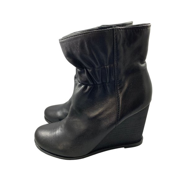 Splendid Women's Rebecca Wedge Boot Size 7 Black Bootie - Picture 3 of 5
